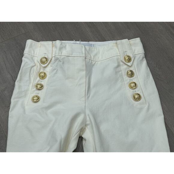 NWT Derek Lam 10 Crosby Women's Soft White Robertson Flare Trouser Pants Size 6 - Picture 5 of 15